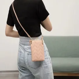 Evening Bags Korean Mini Messenger Bag Coin Purse Vertical Shoulder Long Wallet Female Mobile Phone