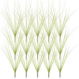 Decorative Flowers 15 Pcs Simulated Reed Grass Wedding Decor Fake Plants For Home Vase House Decorate Artificial Indoor Silk Cloth