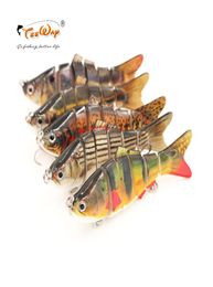 Teeway Fishing Jig Lures 10cm 19g 6 Segments Swimbait Crankbait Fishing Lure Hard Bait with Artificial Hooks Fishing Wobblers1045400