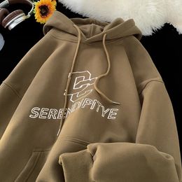 Mens Hoodies Sweatshirts Autumn Casual Comfortable Fashion Hooded Sweater Loose Longsleeved Daily Out Simple Letters Couple 231214