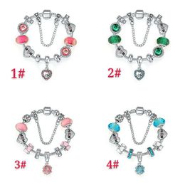 18-21CM Mom Bracelet 925 silver bracelets charms beaded fit for snake chain DIY Mother day Jewelry Accessories for women with box271H
