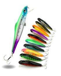 hengjia 50pcs lot 13cm 28 4g 10 Colours new minnow lure fishing tackle with treble hook 2hook diving depth plastic fishing bait mi02270456