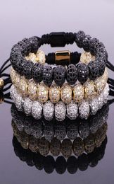 Luxury Men Jewelry Bracelet CZ Micro Pave Ball Beads Woven Custom For Women Gift Valentine039s Day Holiday Christmas9857161