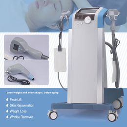 Ultrasound RF 2 in 1 Slimming Machine Vertical 360 Ultra Fat Burning Contouring RF Skin Rejuvenation Anti-wrinkle Anti-aging Factory Sale