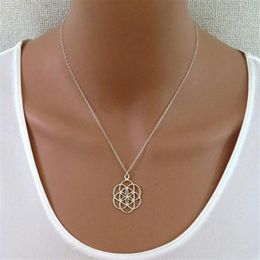 mandala necklace flower of life pendant kabbalah sacred geometry necklace for women gift248c