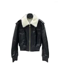 Women's Leather Jacket Fashion Handsome Personality Comfortable Warm 2024 Fall And Winter 1101