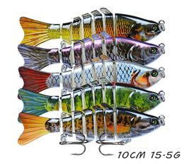 5pcslot 10CM 155G Multisection Fish Hard Baits Lures Multicolor Mixed 6 Hook Barbed Hooks Fishhooks Fishing Gear Pesca Tackl8142589239310