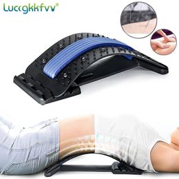 Back Massager Back Massager Stretcher Equipment Massage Tools Massageador Magic Stretch Fitness Lumbar Support Relaxation Spine Pain Relief 231214