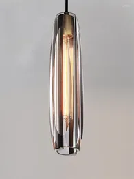 Pendant Lamps Designer's Copper Light Luxury Postmodern Crystal Chandelier Model Room Bedroom Bedside Bar Small