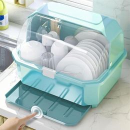 Storage Bottles & Jars Kitchen Bowl Chopsticks Box Dish Drying Rack Drain Lid Tableware With Cover Organiser Board D N7u62690