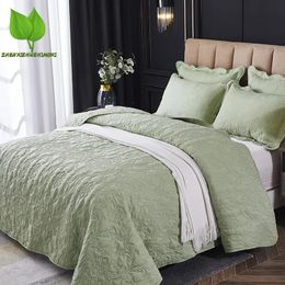Bedspread Cotton Quilted Bedspread Queen Green Bed Cover Bed Blanket Cover King Size Bed Sheets and Pillowcases el Household Bed Spread 231214