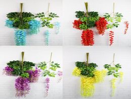 12Pcspack Artificial Silk Wisteria Hanging Plants For Wedding Party Home Garden Decor Decorative Flowers DIY Decoration Wreaths8440302
