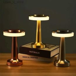 Night Lights LED Touch Table Lamp Rechargeable Dining Hotel Bar Coffee Desk Lighting USB Charging Night Light Living Room Bedside Table Decor YQ231214
