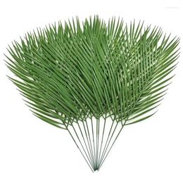 Decorative Flowers 1Pc Artificial Palm Leaves Stems Tropical Plants For Sunday Floral Arrangement Hawaiian Jungle Beach Wedding Party