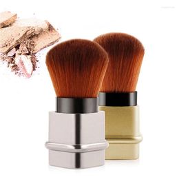 Makeup Brushes 1Pcs Loose Powder Foundation Brush Mini Retractable Portable Blush With Cover Tool