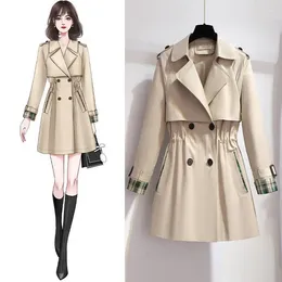 Women's Trench Coats Short Double-Breasted Coat Female Windbreaker Thin Workwear Jacket In External Clothes Korean Version Fall