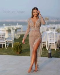 Urban Sexy Dresses 2021 Latest Style Spring Women Evening Skirt Long Sleeve V-neck Gilding Sexy Party Ladies Dress T231214