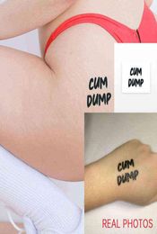 Nxy Adult Toys 3 or 5x Cum Dump Temporary Tattoo Bdsm Sex Game Play Fetish for Master and Slave Waterproof Sticker 12069109601