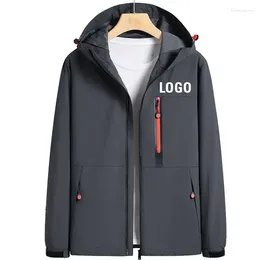 Men's Jackets 2023 Veste Pour Homme Outdoor Windproof Unisex Custom Logo Zip Multy Colours Windbreaker Jacket Embroidery For Men