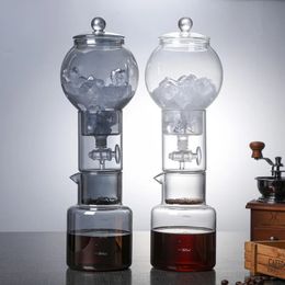 Coffee Pots Swabue Cold Brew Coffee Pot Set Drip Philtre Ecocoffee Iced Tools Barista Hand-made Glass Coffee Maker Household Pour over Kettle 231213
