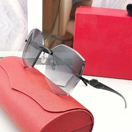 Hexagon Sunglasses Designer Oversized Mens Women Eyeglasses Frameless Gradient Lenses Sun Glasses vendor Prescription Golden Black219r