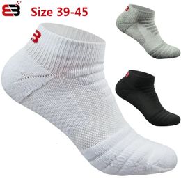 Sports Socks 5 pairs Men Short Gifts for Mens 100 Cotton Thick No Show Breathable Damping Towel Bottom Running Casual sock 231213
