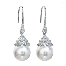 Dangle Earrings Korean Version Of Fashionable And Elegant Women's Pearl Suitable For Women/girls' Wedding Parties Simple