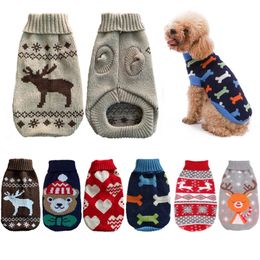 Dog Apparel Warm Pet Sweater Winter Clothes for Small Medium Dogs Knitted Puppy Cat Coat Chihuahua French Bulldogs Yorkie Customes 231213