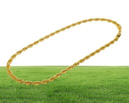 10mm 78cm Chains Long Rope ed Chain Gold Plated Hip hop ed Necklace For mens299B1117355