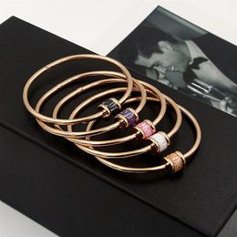 Boho Natural Stone Round Colorful Austrian Crystal & Bracelet for Women Love Screw Bangle Indian Jewelry K0019277V