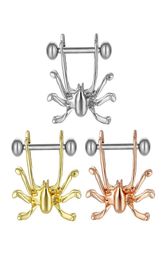 D0661 3 Colour Nice Spider style NIPPLE ring piercing 20 pcs clear stone drop body jewelry3591856