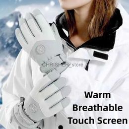 Ski Gloves Ski Gloves Women Men Winter Padded Thickening Warm Cold Windproof Waterproof Touch Screen Motorcycle Riding Breathable WarmL23118