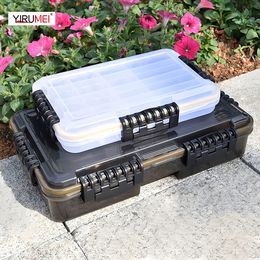 Fishing Accessories Waterproof Tackle Box Large Capacity Tool Storage Fish Hook Lure Fake Bait Supplies 231214