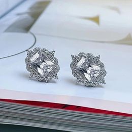 Stud Earrings CAOSHI Fashion Female Daily Jewelry With Brilliant Zirconia Gorgeous Silver Color Accessories Bridal Wedding Ear Studs