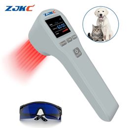 Portable Slim Equipment ZJKC Professional Pain Relief Physiotherapy Cold Laser Therapy Device for Pet Dog Cat Wound Injuries 650nm 808nm Home Handheld 231213