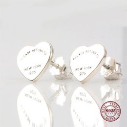 original 925 Sterling Silver Earring Vintage Allure Please Return To New York Earrings For Women Gift Fashion Jewelry 210323272g
