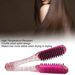 Hair Straighteners V Shape Hair Straightening Brush Double Sided Hair Straightener Not Hurt Splint Comb Anti-static Hairdressing Comb Hair Styling 231213