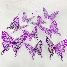 12/24pcs 3D Butterflies Wall Sticker for Home Decoration DIY Wall Stickers for Kids Rooms Party Wedding Decor Butterfly Fridge