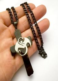 Large Strange music dragon charms stainless steel black pendant necklace w/ 5mm 24' Curb Chain ICP Jugallo4097819