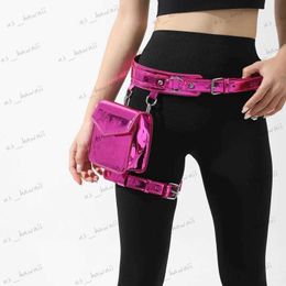 Evening Bags New Fashion Creative Personality European-N Style Fanny Ppack Popular Shiny Outdoor Sports Leg Bag Woman Bag T231214