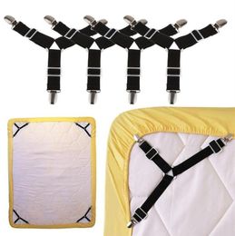 Triangle Bed Mattress Sheet Clips Straps Blanket Suspender Fasteners Set Home Practical Tool 4pcs set231S3904686