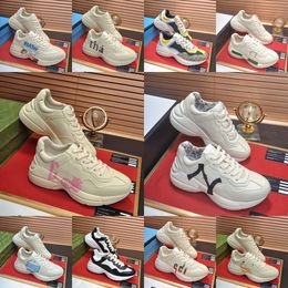 shoes sneakers designer shoes men women walking casual sports shoes fashion casual shoes genuine leather beige thick sole sports retro Leather Lace-Up Shoe size 36-45