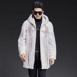 Men's Jackets Opulent Brands Winter Jacket Warm Faux Fur Coat Men Hooded Thick Plus Size Zipper Designer Clothing 231214