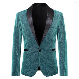 Men's Suits Men Glitter Embellished Blazer Jacket Nightclub Costume Coat Stage Clothes For Performances Fashion Dress Suit