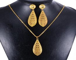Earrings Necklace Dubai India Gold Women Wedding Girl Pendant Jewellery Sets Nigerian African Ethiopia Party DIY Charms Gift Ws371202862