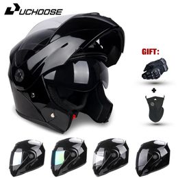 Cycling Helmets Motorcycle Double lens full face helmet Safety Motobike Scooter Modular Full Face Unise 231214