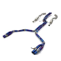 Racing Car Straight Exhaust Cat-back System For RS6 RS7 S6 S7 C7 13-15 4.0T Titanium Alloy Downpipe Muffler Tailpipe