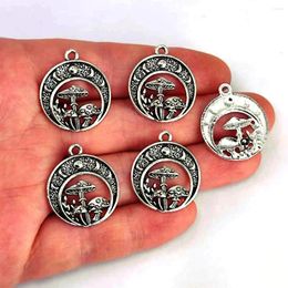 Charms 50pcs R Eclipse Moon Mushroom Charm Making Jewellery Findings For DIY Earring Necklace
