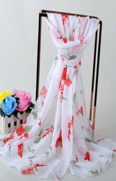 Cool flower Korean Chiffon printed silk scarf for women039s sun protection beach towel in spring and summer8090705