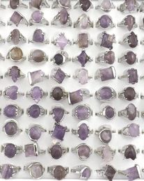 Natural Amethyst Stone Rings Gemstone Jewellery Women039s Ring Bague 50pcs Valentine039s Day Gift8194686